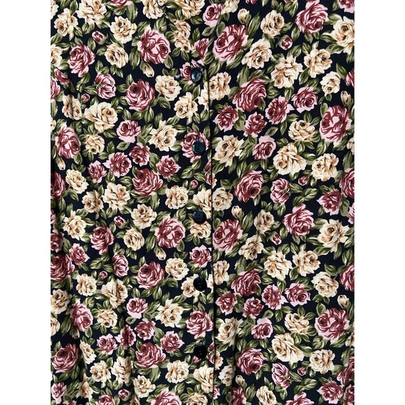 Vintage Adrian Jordan Floral Romper Shorts Short Sleeve - Picture 3 of 8